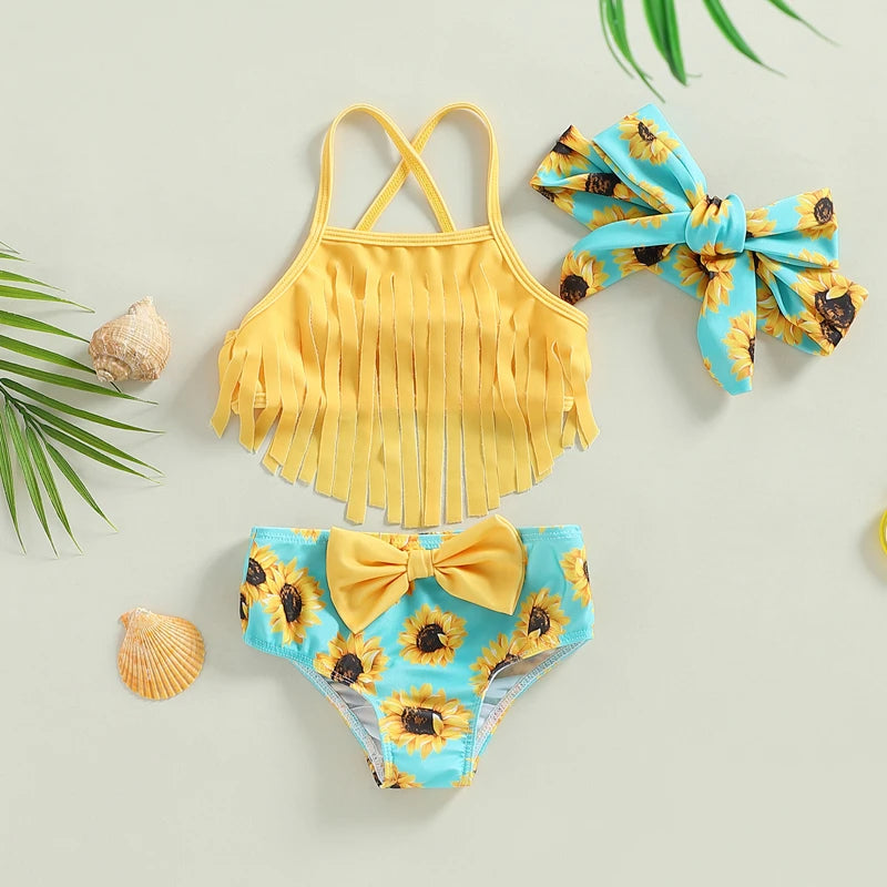 Girls' Summer Swimwear Bikini Set