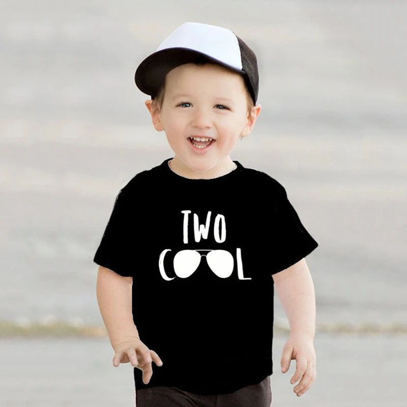 Two Cool Print Boys & Girls Party T-Shirt