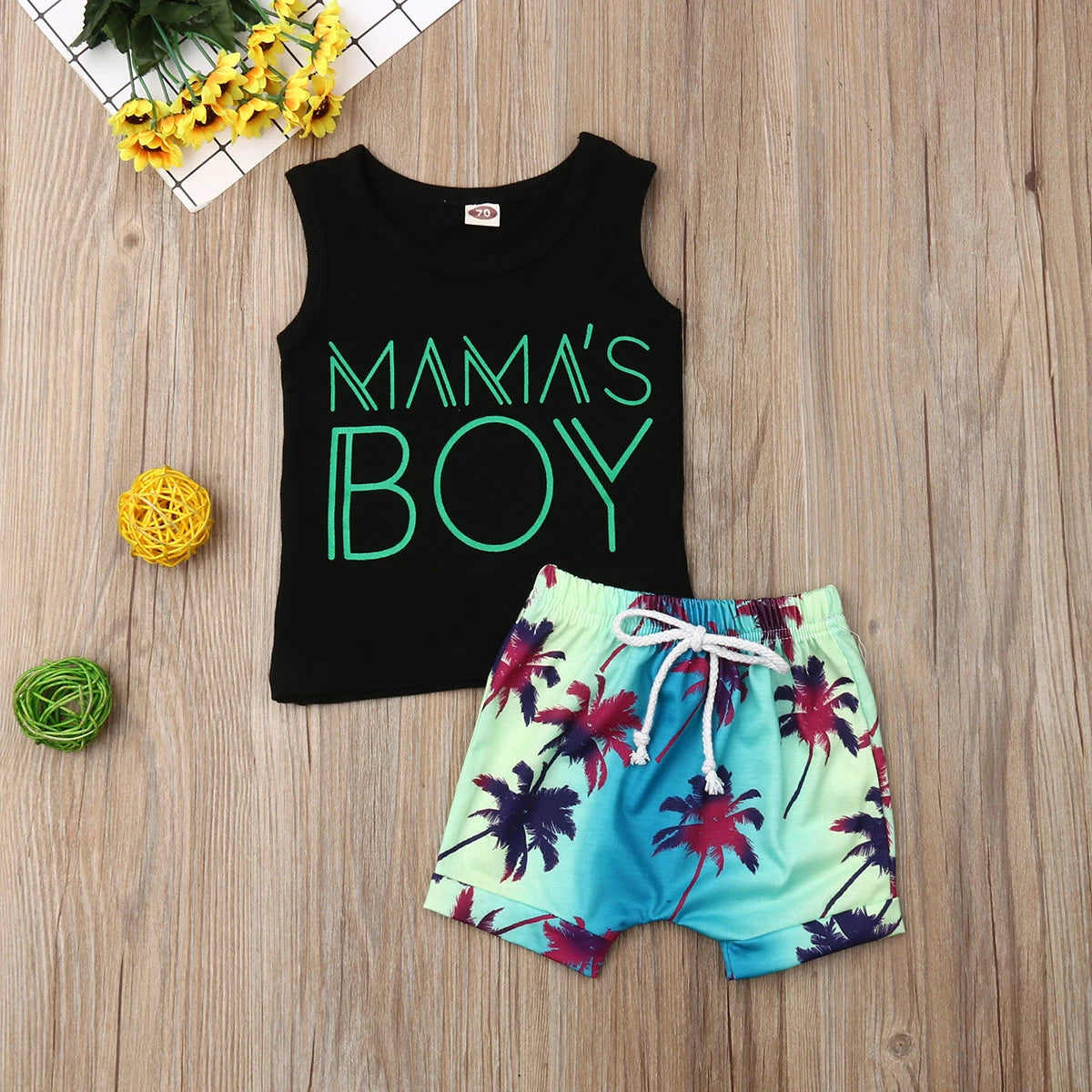 Baby Boy Casual Summer Vest Beach Suit Set