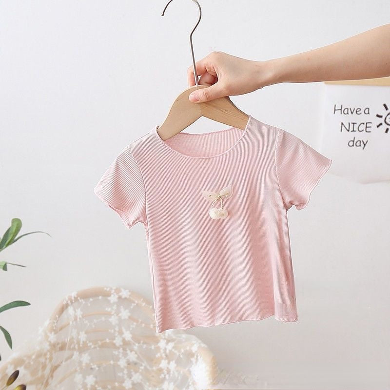 Baby Girl's Short-Sleeved T-Shirt - Trendy Summer Fashion