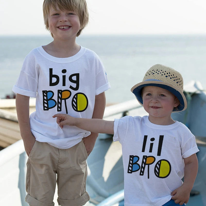 Big Bro Lil Bro Family Matching T-shirts