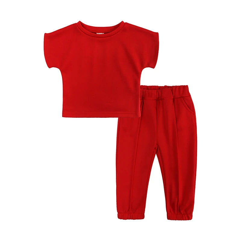 Little Kids Girls 2 Pieces Streetwear Loungewear Sets