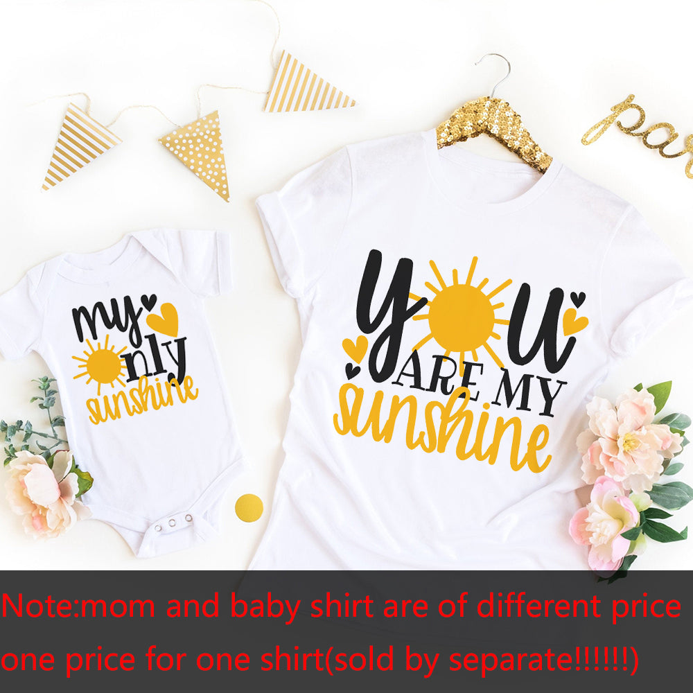 Mother and Baby Matching 'My Only Sunshine' Shirts