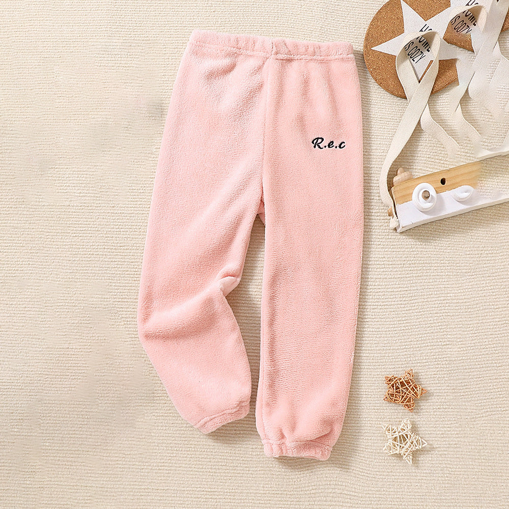 Warm and Cozy Coral Fleece Pants for Boys and Girls: Thicken Trousers for Kids - Winter Collection