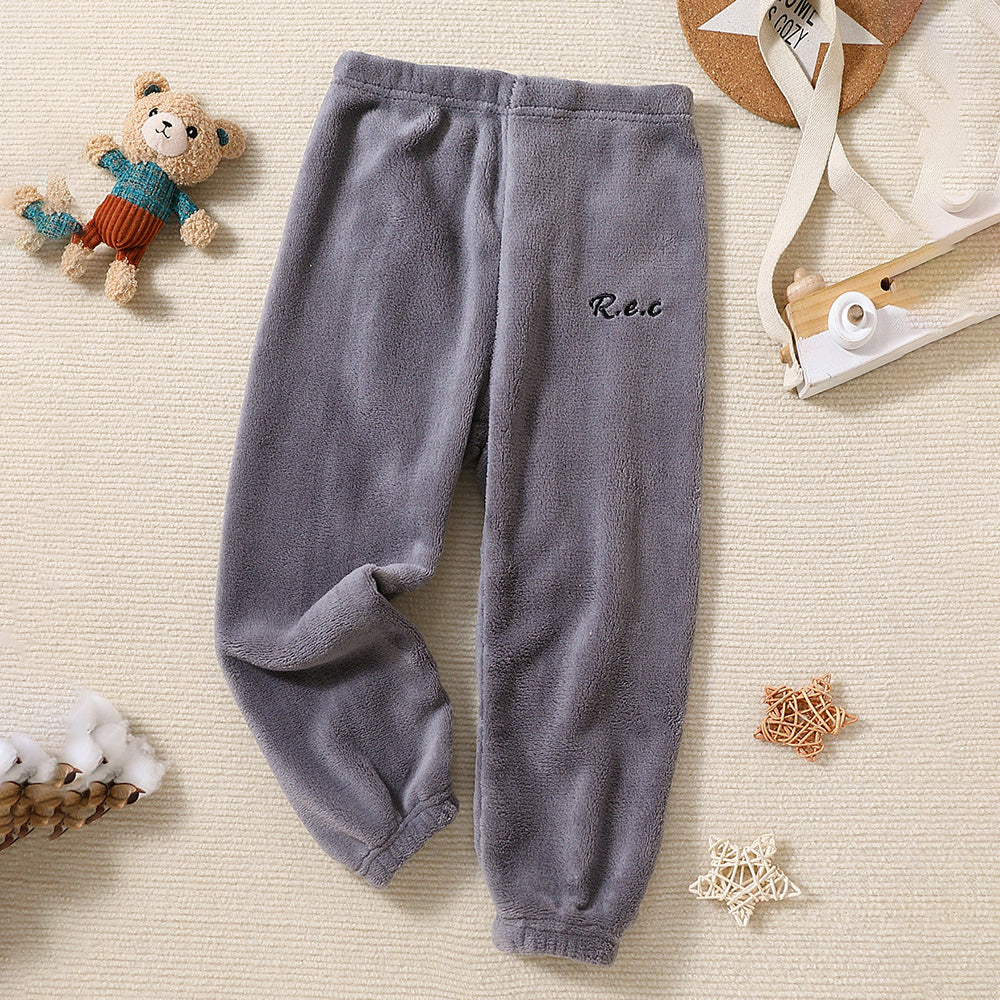 Warm and Cozy Coral Fleece Pants for Boys and Girls: Thicken Trousers for Kids - Winter Collection